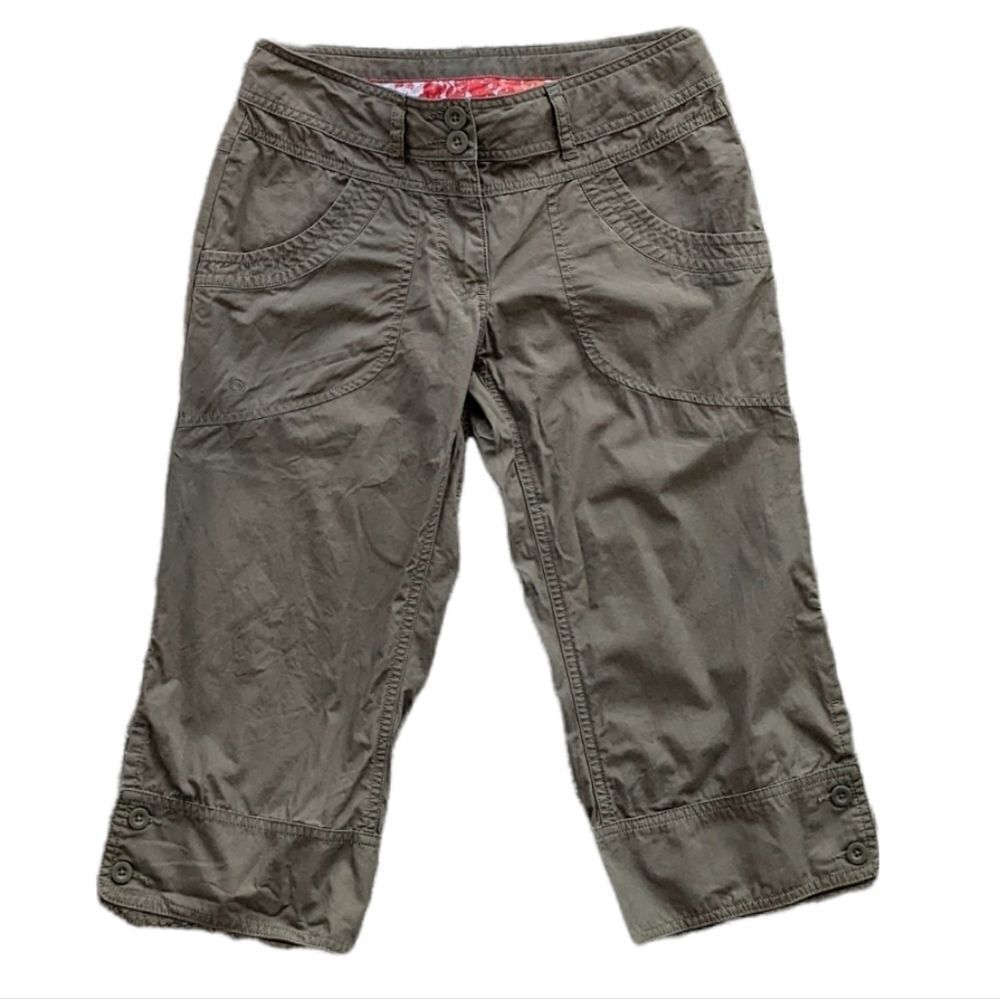 MEC Khaki green hiking trail crop pants size 2 @L1
